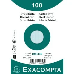Exacompta 10819SE 20x Karteikarten Liniert DIN A6 100 St Eingeschweißt - Azurblau -Tesa Geschäft b705f8d7 2e28 4215 9638 9fd740fb296c