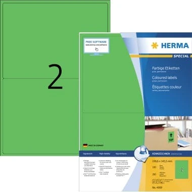 HERMA Etikett Glossy 4915 199,6x143,5mm Ws A4 50 St./Pack. 3 HERMA Etikett Glossy 4915 199,6x143,5mm Ws A4 50 St./Pack. – Bild 3
