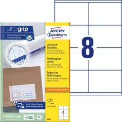 Avery Zweckform 3660 Universal-Etiketten, A4 Mit Ultragrip, 97 X 67,7 Mm, 100 Bogen/800 Etiketten, Weiß 11 Avery Zweckform 3660 Universal-Etiketten, A4 Mit Ultragrip, 97 X 67,7 Mm, 100 Bogen/800 Etiketten, Weiß -Tesa Geschäft b7f5be02 adfc 47fa 82c9 8a5e64510e1b 1