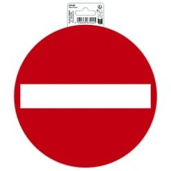Exacompta 67044E 1x Hinweisschild Selbstklebend, PVC, Einbahnstraße 20 Cm - Rot