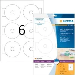 Herma CD-Etiketten, Ø 116mm,(Innenloch Groß), 200 Etiketten, Weiß, Blickdicht, Aus Papier, Für Laser-, Und Inkjetdrucker, Kopierer -Tesa Geschäft beedd1c2 e741 4017 adbc 6bb9f651432f