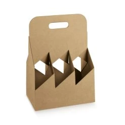 Null 30x Flaschenträger Für 6 Flaschen Braun (195x130x290 Mm)