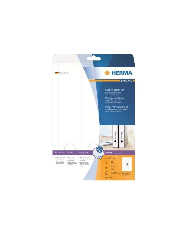 Null HERMA Special Selbstklebende Entfernbare Matte Lichtdichte Aktenordneretiketten Aus Papier Weiß 59 X 297 Mm 75 Etiketten 25 Bogen X 3 5 Null HERMA Special Selbstklebende Entfernbare Matte Lichtdichte Aktenordneretiketten Aus Papier Weiß 59 X 297 Mm 75 Etiketten 25 Bogen X 3 – Bild 5