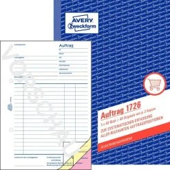AVERY Zweckform Formularbuch 'Auftrag', A5, 2 X 50 Blatt -Tesa Geschäft c3cf83ec 74c4 481b 9f44 7d218fff1296 3