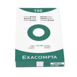 Exacompta 10203E 12x Karteikarten 125x200 Mm Kariert 205g/m², 100 Stück - Weiß -Tesa Geschäft c46301cc 6000 46d6 acf3 eab69d8573f3