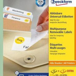 Avery Zweckform L4745REV-25 Universal-Etiketten, Ablösbar, A4, 96 X 63,5 Mm, 30 Bogen/240 Etiketten, Weiß -Tesa Geschäft c6b82504 fe84 406a 9928 c5e3353fc018 scaled