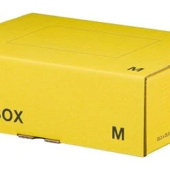 Null Mailbox Versandkarton Versandbox Wiederverschließbar Gelb 331 X 241 X 104 Mm M