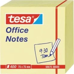 Tesa Haftnotizblock Office Notes 56684-00000 75mmx75mm Ge 400Blatt