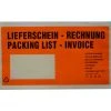 1-pack 1000x Dokumententaschen *Lieferschein/Rechnung* DIN Lang 235x130mm Orange
