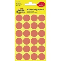 Avery Zweckform Markierungspunkt 3595 18mm Rot 96 St./Pack.