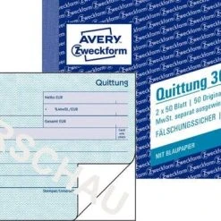 AVERY Zweckform Formularbuch 'Quittung Mit MwSt.', SD 11 AVERY Zweckform Formularbuch 'Quittung Mit MwSt.', SD -Tesa Geschäft d57ac940 5074 4de8 ab33 8cdb9d0e078d 8