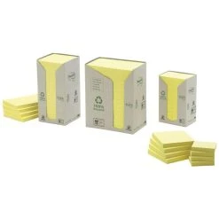 Null Post-it Haftnotizen Recycling Notes, 76 X 76 Mm, Gelb