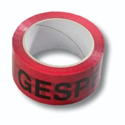 Null 36x Warnklebeband "GESPERRT" PP Acrylatkleber Geräuscharm 50mm X 66m
