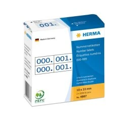 HERMA Nummern-Etiketten 0-999, 10 X 22 Mm, Blau, Doppelt 12 HERMA Nummern-Etiketten 0-999, 10 X 22 Mm, Blau, Doppelt -Tesa Geschäft d925eb03 f0e1 4acf a93c 43b21dc0ed8e