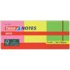 Null Tesa Neon Notes Haftnotizen, 75 X 75 Mm, 3-farbig