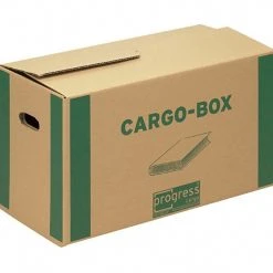 Null 10x ProgressCARGO CARGOBOX B - Bücherbox Aus Stabiler Wellpappe 585x300x350mm