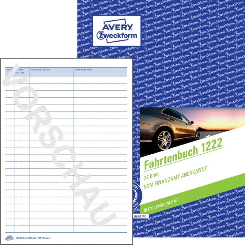 AVERY Zweckform Formularbuch 'Fahrtenbuch', A6 Quer 7 AVERY Zweckform Formularbuch 'Fahrtenbuch', A6 Quer – Bild 7