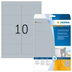 Herma Typenschild-Etiketten 45,7 X 21,2 Mm, 1.200 Etiketten, Silber, Extrem Stark Haftend, Wetterfest, Reißfest -Tesa Geschäft e525bbdc db73 412c 9aba 4684fe76cc50 1