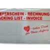 1-pack 1000x Versandtasche *Lieferschein/Rechnung* "Herzlichen Dank" DIN Lang