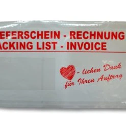 1-pack 1000x Versandtasche *Lieferschein/Rechnung* "Herzlichen Dank" DIN Lang