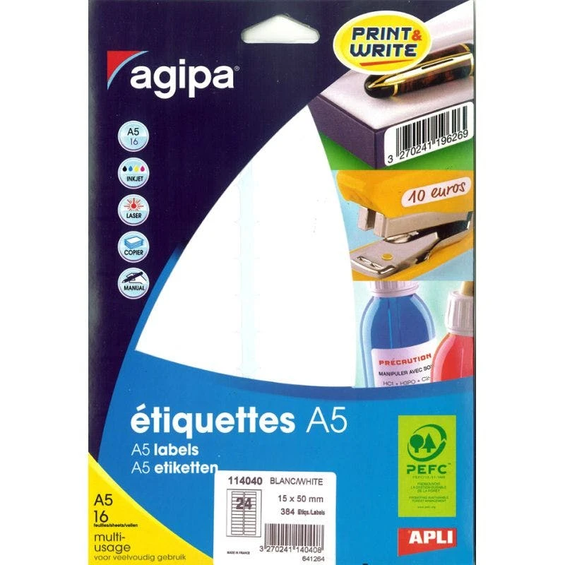 Null Agipa Universal-Etiketten, 24 X 24 Mm, Weiß 4 Null Agipa Universal-Etiketten, 24 X 24 Mm, Weiß – Bild 4