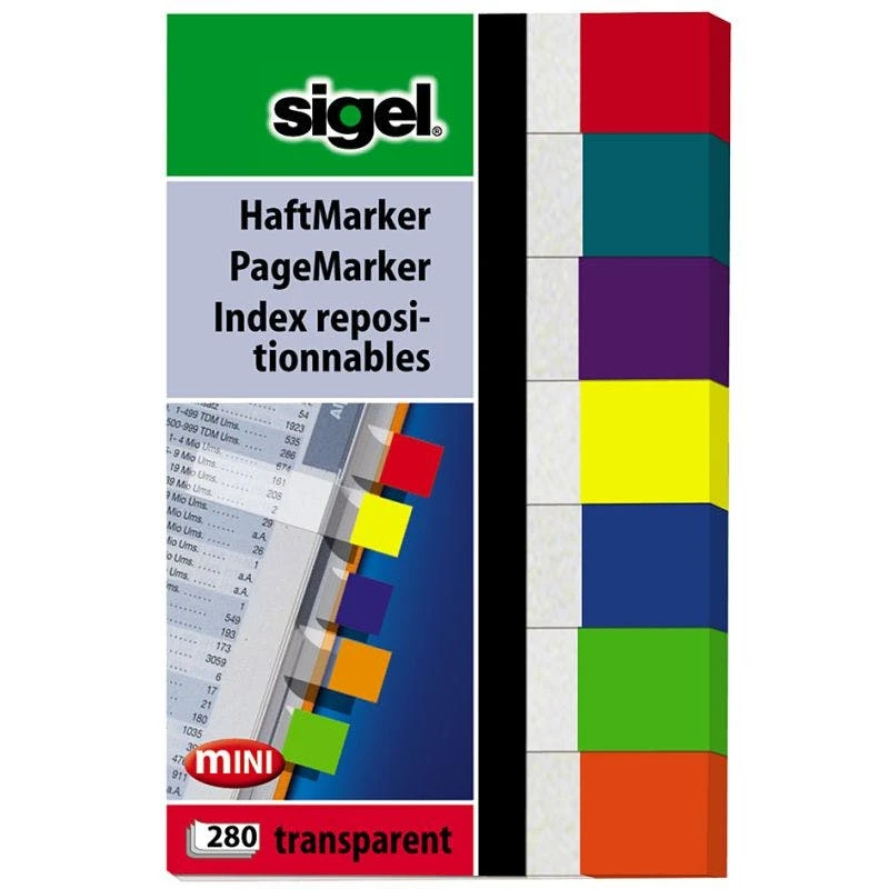 Sigel Haftmarker Transparent Mini, 50 X 12 Mm, 280 Blatt 4 Sigel Haftmarker Transparent Mini, 50 X 12 Mm, 280 Blatt – Bild 4