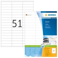Herma PREMIUM Etiketten 66 X 25,4 Mm, 3.300 Etiketten, Weiß, Matt, Permanent Haftend, Blattformat: DIN A4 -Tesa Geschäft e80800d8 8776 4085 8e92 7c69a8903f94 4