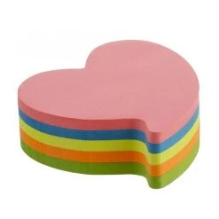 Null Kores Haftnotizen-Würfel 'Herz', 250 Blatt, 5-farbig