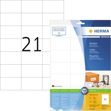HERMA Etikett PREMIUM 5054 70x42,3mm Weiß 525 St./Pack. 4 HERMA Etikett PREMIUM 5054 70x42,3mm Weiß 525 St./Pack. – Bild 4