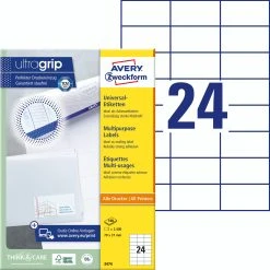 Avery Zweckform 3652 Universal-Etiketten, A4 Mit Ultragrip, Adressaufkleber, 70 X 42,3 Mm, 100 Bogen/2.100 Etiketten, Weiß 11 Avery Zweckform 3652 Universal-Etiketten, A4 Mit Ultragrip, Adressaufkleber, 70 X 42,3 Mm, 100 Bogen/2.100 Etiketten, Weiß -Tesa Geschäft ec028b6f a7c3 42b5 98ef e1a8085d910d 1