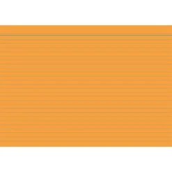 Null Karteikarten - DIN A6, Liniert, Orange, 100 Karten