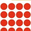 Herma Markierungspunkte Ø 19 Mm, Leuchtrot, 100 Etiketten, Permanent Haftend, Für Handbeschriftung