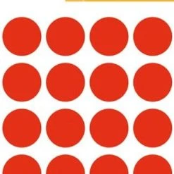 Herma Markierungspunkte Ø 19 Mm, Leuchtrot, 100 Etiketten, Permanent Haftend, Für Handbeschriftung