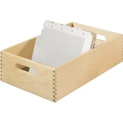 HAN Karteitrog 1005-0 DIN A5 Quer Max. 1.500Karten Holz Natur