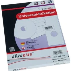 Null Büroring Etiketten, 105 X 148 Mm, Permanent Haftend, 400 Etiketten, Weiß, Für Laser-, Farblaser-, Inkjetdrucker Etc.