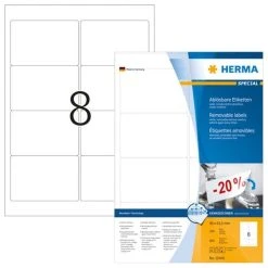 Herma Ablösbare Etiketten 63,5 X 8,5 Mm, 2.400 Etiketten, Weiß, Matt, Haftend -Tesa Geschäft f7cbe7d0 0ceb 42df 9376 61c188585bb3 5