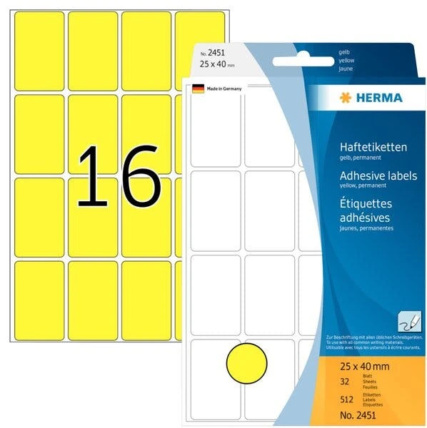 HERMA Vielzweck-Etiketten, 25 X 40 Mm, Rot, Großpackung 4 HERMA Vielzweck-Etiketten, 25 X 40 Mm, Rot, Großpackung – Bild 4