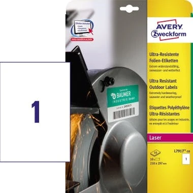 Avery Zweckform Typenschildetikett L6013-20 210x297mm 20 St./Pack. 3 Avery Zweckform Typenschildetikett L6013-20 210x297mm 20 St./Pack. – Bild 3