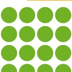 Herma Markierungspunkte Ø 19 Mm, Leuchtgrün, 100 Etiketten, Permanent Haftend, Für Handbeschriftung