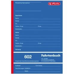 Null Herlitz Formularbuch 'Fahrtenbuch 601', A6 Quer, 40 Blatt