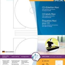 Herma CD-Etiketten, Ø 116mm, (Innenloch Groß), 50 Etiketten, Aus Papier, Weiß, Blickdicht, Permanent, Für Laser-, Inkjetdrucker, Kopierer -Tesa Geschäft ff22fd02 f03f 47a8 a4b3 27af15f0cd84 2
