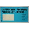 1-pack 1000x Dokumententaschen *Lieferschein/Rechnung* DIN Lang 235x130mm Türkis