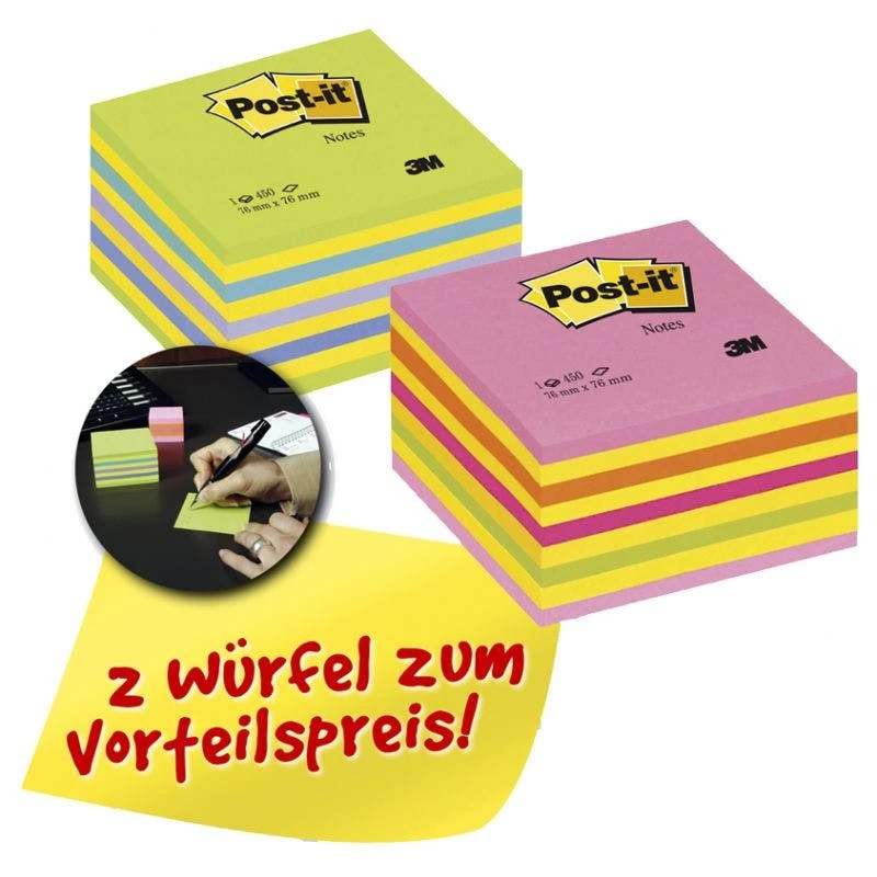 Null Post-it Haftnotiz-Würfel, 76 X 76 Mm, Vorteilspack, Sortiert 1 Null Post-it Haftnotiz-Würfel, 76 X 76 Mm, Vorteilspack, Sortiert